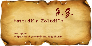 Hattyár Zoltán névjegykártya