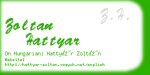 zoltan hattyar business card